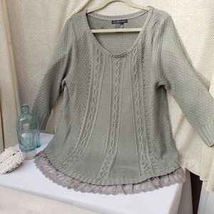 Sage green tunic sweater